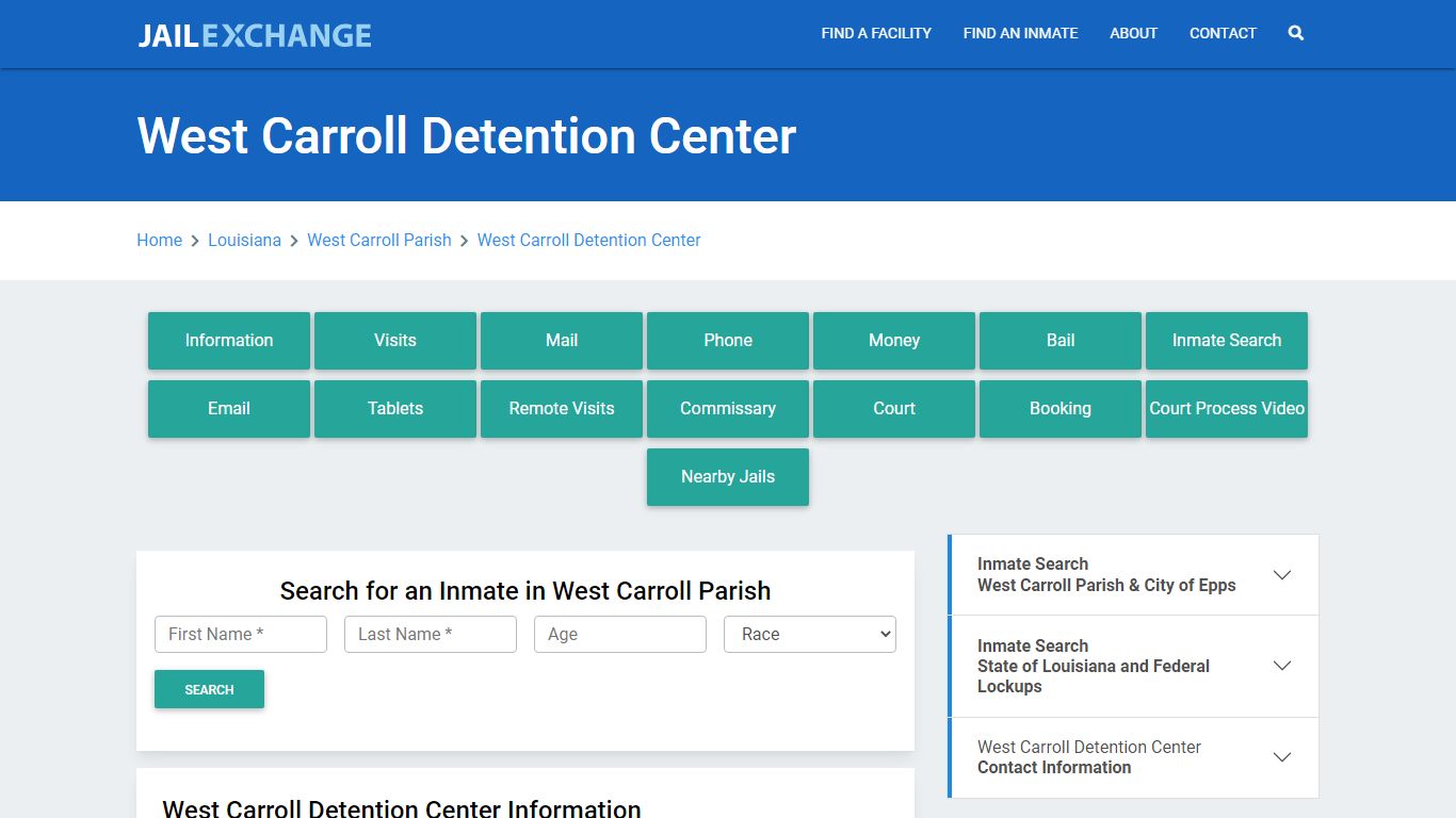 West Carroll Detention Center - Jail Exchange